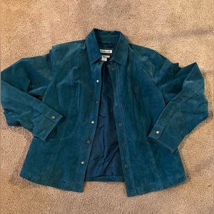 Turquoise suede jacket